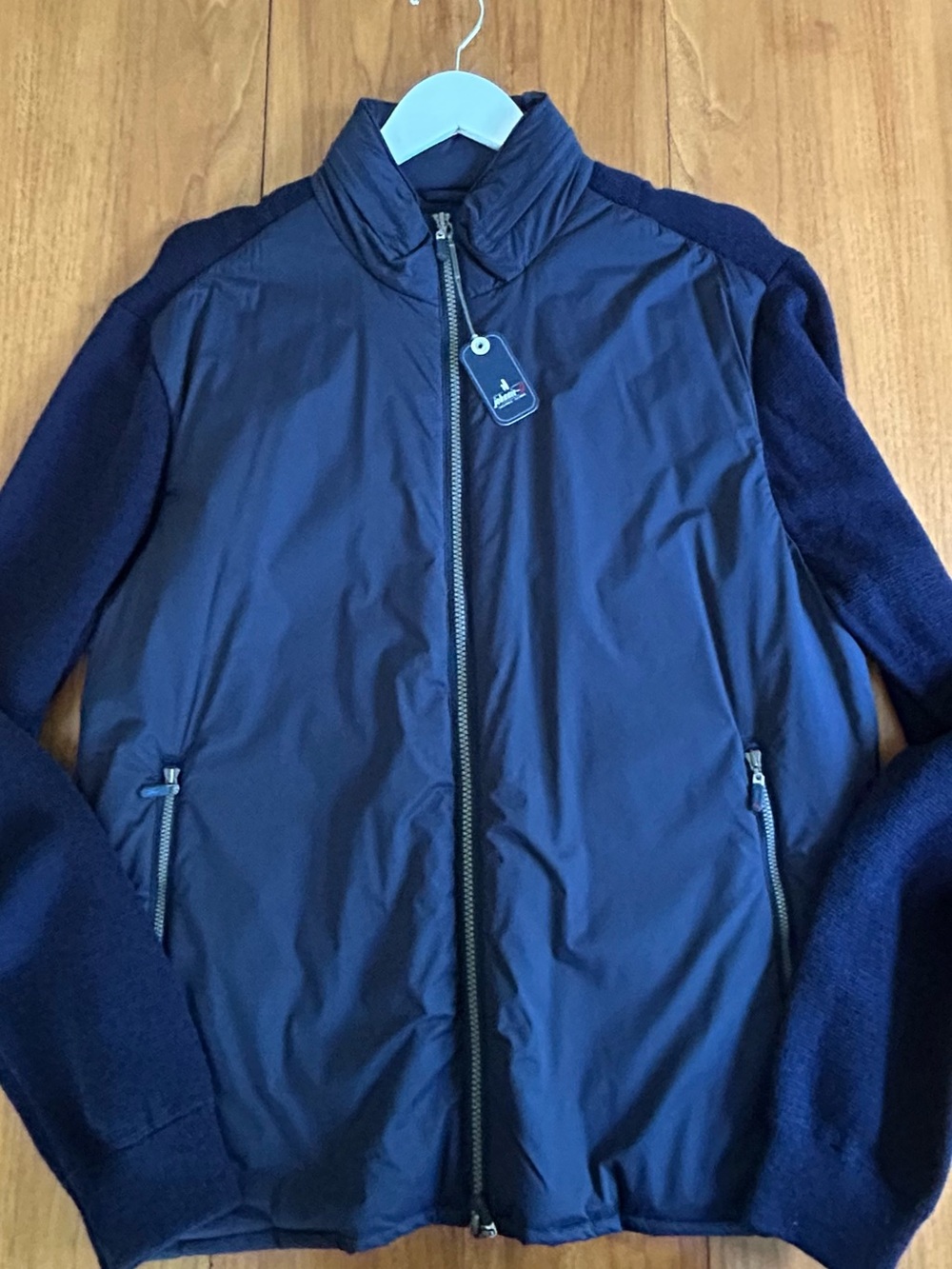 johnnie-O Navy Hybrid Zip Jacket